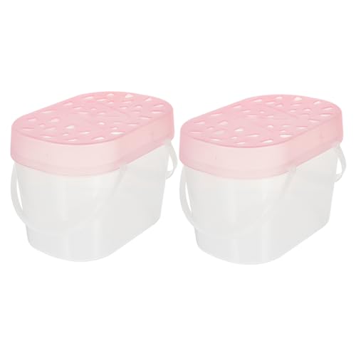 UPKOCH 2pcs Plastic Hamster Boxes and Turtle Containers Medium Size Portable Reptile Cages Handheld Small Animal Carriers for Outdoor Travel