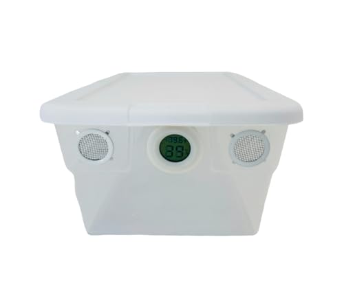 6 Quart Clear Plastic Vented Terrarium Habitat with Digital Hygrometer for Isopods Small Bugs Insects Reptiles Pets