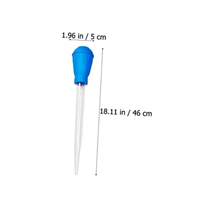 VANZACK 3pcs Aquarium Clean Pipette Dropper for Fish Tank Water Change and Debris Removal Measurement Scale - color: Blue