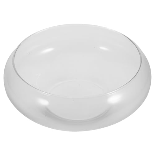 BESPORTBLE Clear Fish Bowl Vase Bubble Bowl Wide Mouth Flower Vase Round Shallow Planter Terrarium Aquatic Plant Pot Daffodil Pot Hydroponic Planter Fish Tank Bowl - size: 25.00X25.00X10.00CM