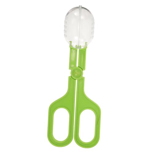 Yardwe Reptile Cleaning Clamp and Feeding Tool Poop Scoop for Tortoise Lizard and Safe and User-Friendly Design for Indoor and Outdoor Use Green