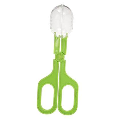Yardwe Reptile Cleaning Clamp and Feeding Tool Poop Scoop for Tortoise Lizard and Safe and User-Friendly Design for Indoor and Outdoor Use Green
