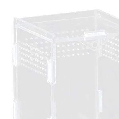 Reptile Breeding Box Acrylic Terrarium Habitat Container for Turtles Snakes Chameleons Geckos Feeding Hatching Case Enclosure- 8x7x10cm