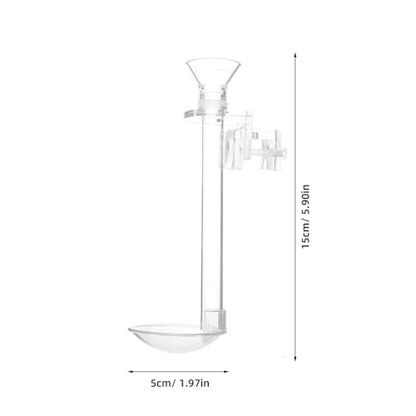 IMIKEYA Fish Tank Shrimp Feeder Tube with Acrylic Feeding Tool and Cleaning Brush, 15cm Aquarium Feeder for Betta and Small Shrimp Feeding