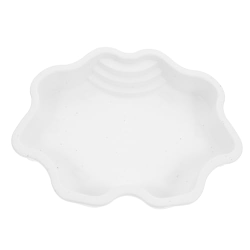 SUPVOX Reptile Bathing Water Bowl Large Capacity Turtle Feeding Dish White Soaking Pool for Outdoor Terrarium Use