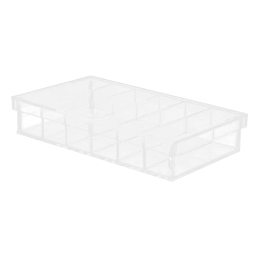 Ipetboom Acrylic Incubation Chamber with Lid, 6-Compartment Small Specimen Breeding Box, Laboratory Storage Tray for Fish Egg Hatching and Scientific Observation, 6.6x3.8