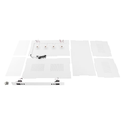 Reptile Tank Enclosure 39.4x19.7x19.7in, Dual Zone Temperature Control Reptile Terrarium with Digital Thermostat (32-210℉), PVC & Acrylic Snake Tank with E27 Sockets (White)