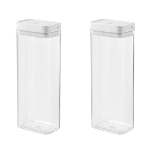 2PCS Airtight Food Storage Containers Set with Lids,PP Free Plastic Dry Food Canisters for Kitchen Pantry Organization and Storage (1800ml/63.36oz). - size: 4.57"Lx2.99"Wx11.81"H(1800ml/63.36oz)
