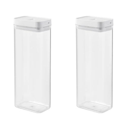 2PCS Airtight Food Storage Containers Set with Lids,PP Free Plastic Dry Food Canisters for Kitchen Pantry Organization and Storage (1800ml/63.36oz). - size: 4.57"Lx2.99"Wx11.81"H(1800ml/63.36oz)