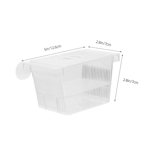 Yardwe Dual-Layer Fish Breeding Box with Divider Self-Floating Incubator for Aquarium Fry and Betta Fish Suitable for Shrimp and Reptiles
