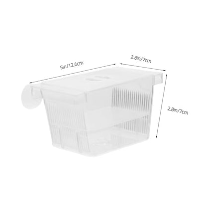 Yardwe Dual-Layer Fish Breeding Box with Divider Self-Floating Incubator for Aquarium Fry and Betta Fish Suitable for Shrimp and Reptiles