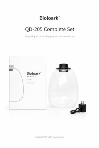 Bioloark QD-205 Large Penguin-Inspired Glass Terrarium with LED Grow Light, 8.5" x 10.2", 7.6L Bio Bottle Moss Terrarium for Plant Display, Ferns, and Miniature Landscapes - color: QD-205 (8.6 "X10.3")