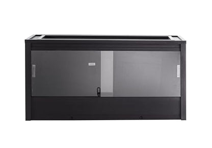 New Age Pet ECOFLEX Two Medium Reptile Enclosures with Matching Stacker Combo Set in Black - color: Black, size: Medium