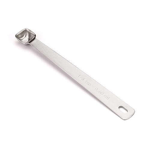 1PCS 1/8tsp(0.6ml) Tiny Measuring Spoon, Small Teaspoon for Tiny Amounts | High Precision, Food-Grade Stainless Steel, ‌Rust-Free, Dishwasher-Safe, Easy-Read Markings, Multi-Purpose, Sturdy & Durable - size: 1/8tsp|0.6ml