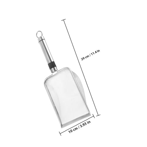 Stainless Steel Reptile Litter Scoop 1.5x1.5mm Fine Mesh Shovel for Cat and Hamster Sand Pet Waste Removal Tool