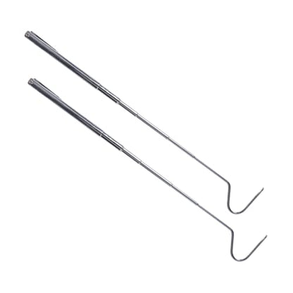 GALPADA 2pcs Stainless Steel Telescoping Snake Hook for Safe Handling of Snakes and Reptiles Lightweight and Reptile Catching