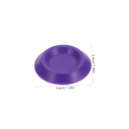 Toyvian 12pcs Plastic Reptile Feeding Bowls Nontip Base and Hygienic Design, Small Animal Food Dish for Reptile Terrarium and Travel Use, Purple Color