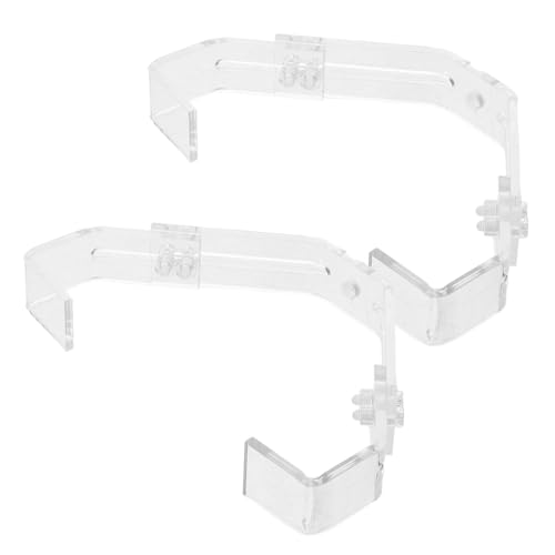 GANAZONO 2Pcs Aquarium Light Stand Clip Reptile Lamp Fixing Clip Glass Terrarium Lamp Holder Claw for Amphibians Terrestrial Tanks Adjustable Angle Lighting Mount