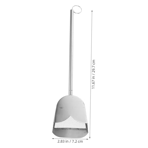 Stainless Steel Bird Poop Scooper with Adjustable Handle Versatile Cleaning Tool for Chicken Coop Bird Cage and Reptile Litter Durable Easy to Maintain