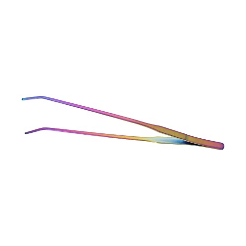 Aquarium Tweezers, Long Tweezers Planted Tongs Feeding Tools 27cm Stainless Steel Long Tweezer Feeding Tongs for Aquatic Plants, Reptile, Snakes, Lizards, Feeder (27cm - size: 27cm bent clip