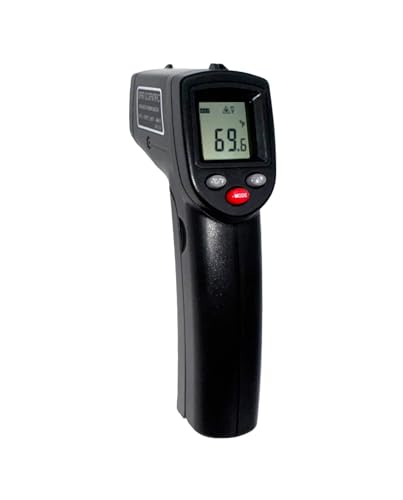 Sper Scientific 800130 Basic Infrared Thermometer 12:1/986°F - User Calibratable - High Accuracy Laser Temperature Gun with Backlit LCD for Industrial, HVAC, Cooking, Automotive & More