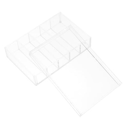 Acrylic Reptile Breeding Box with 5 Compartments and Lid Design, Easy to Clean Specimen Container for Laboratory and Fish Experiments