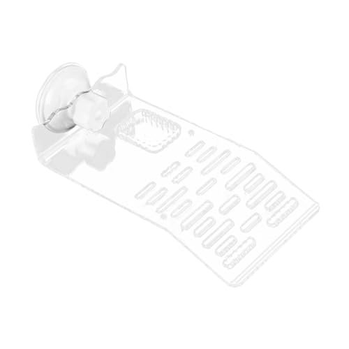 Reptile Resting Platform for Turtles with Suction Base for Aquatic Environments, Clear S - color: Clear S