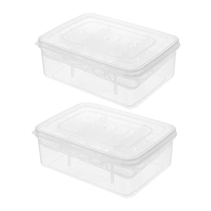 Toyvian 2pcs Reptile Hatchery Box Compartments Incubation Tray for Lizard and Tortoise Eggs Durable Transparent Easy to Clean and Organize Reusable Breeding Tool