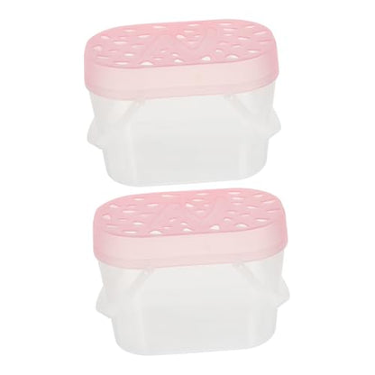 Luxshiny 2pcs Small Pet Cage and Plastic Reptile Container Portable Handheld Hamster and Turtle Carrier Boxes for Travel and Outdoor Use