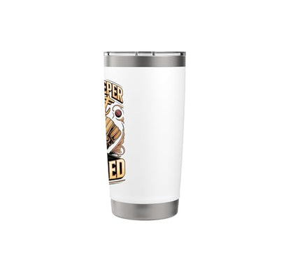 Wicket Keeper Trust Required Cricket Stainless Steel Insulated Tumbler - color: White