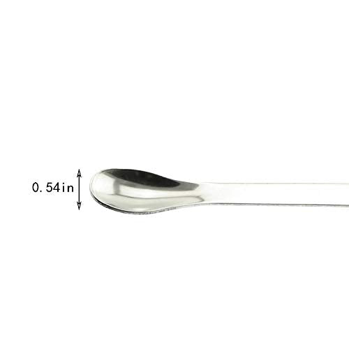1 Set Stainless Steel Micro Lab Sampling Scoop Spatulas Combination Reagent Spoon Laboratory Supplies (Pack of 4)