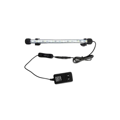 11.5 inches LED Aquarium Light, 6W Fish Tank Light Underwater Light Submersible Crystal Glass Lights, 9.2ft/2.8m Long Wire Length, White - size: 11.5 inch
