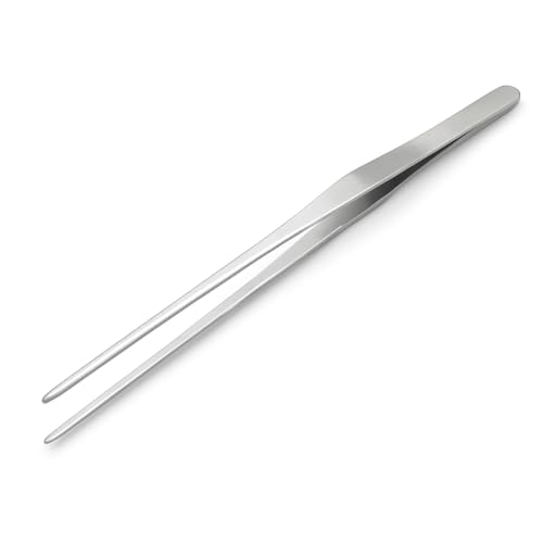 Mandala Crafts Stainless Steel 15" Straight Fish Tanks Aquarium Tweezers | 15 Inch Forceps, Rust Resistant Stainless Steel, Trimming Aquatic Plants, Bowls, Terrariums, Freshwater & Saltwater Aquascape - color: Stainless Steel Straight Tweezers, size: 15 I