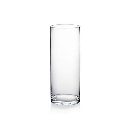 WGVI Quality Thick Weighted Clear Cylinder Glass Vases, 4" W x 10" H, Flower Arrangement Floating Candle Holders Wedding Centerpieces Terrarium Planter Floral Pen Brush Storage Container, 1 Piece - size: 4"x10"H