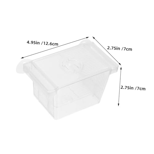 4pcs Self-Floating Fish Fry Incubator Aquarium Breeding Box Betta Fish Separator Box Dual-Layer Breeding Separator Reptile Shrimp