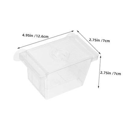 4pcs Self-Floating Fish Fry Incubator Aquarium Breeding Box Betta Fish Separator Box Dual-Layer Breeding Separator Reptile Shrimp