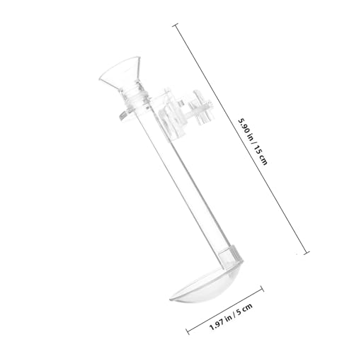ibasenice Aquarium Fish Feeder Tube with Suction Cup, Acrylic Shrimp Feeding Tool 15cm with Cleaning Brush for Fish Tank and Shrimp Tank Accessories