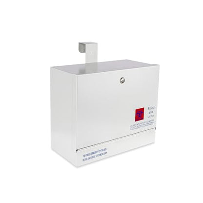 POCHAR Stainless Steel Door-Hanging Specimen Lock Box for Medical Labs | Lockable Specimen Collection Boxes for Specimen Handling and Storage, Under the Door Drop Box for Clinics, Medical Offices