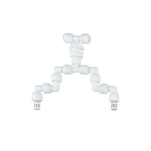 4 Head Garden Watering Reptile Fogger Mister With Quick Connecting Nozzle 0.3mm Connect With 6.35mm Pipe(2-Head White) - color: 2-Head White