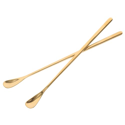YARNOW 2pcs Sturdy Reptile Food Spoon Small Pet Feeding Tool for Lizard and Turtle Stainless Steel Easy to Use