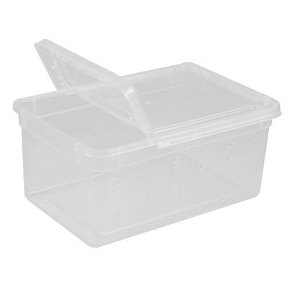 HANABASS Reusable Reptile Breeding Box Safe Feeding Container for Snakes Frogs Turtles and Animals Compact Terrarium for Home and Travel