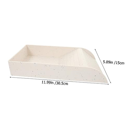 Totority Turtle Basking Platform Feeding Dish Multipurpose Reptile Food and Water Bowl for Turtles Frogs and Lizards Granite for Reptile Tanks and Terrariums
