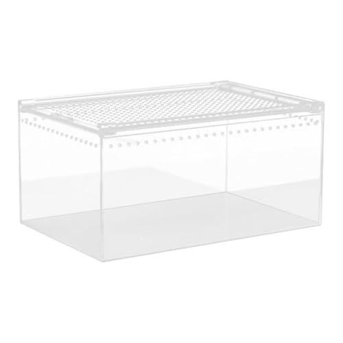 Reptile Breeding Box Terrarium breeding Box Acrylic Construction to Prevent Escapes Removable Basin for Quick Clean-up Suitable for, 30cmx20cmx15cm - size: 30cmx20cmx15cm