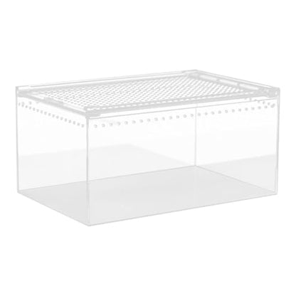 Reptile Breeding Box Terrarium breeding Box Acrylic Construction to Prevent Escapes Removable Basin for Quick Clean-up Suitable for, 30cmx20cmx15cm - size: 30cmx20cmx15cm