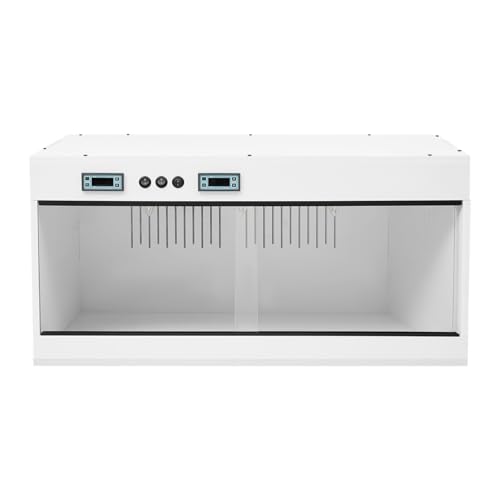 PVC Reptile Terrarium Tanks Enclosure for Chameleons Lizards Snakes, Reptile Pet Breeding Box ReptileHabitat with Two Independent Temperature Control and Glass Sliding Door (White) - color: White