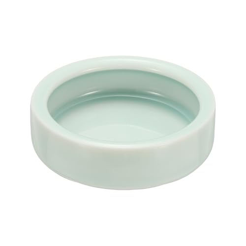 Reptile Food Bowl, Worm Water Dish Ceramic Pet Bowl Food Dish Anti Escape Feeder Small (3 in, Light Cyan), Intended for Gecko/Scaled Pet/Amphibians/Spiders/Small Mammals - color: Light Cyan, size: 3 In