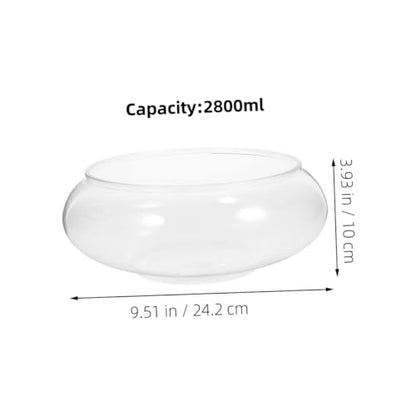 ibasenice 2Pcs Transparent Small Fish Tank Durable Aquarium for Goldfish Turtle and Small Reptiles Home Decor and Fish Breeding Box Capacity