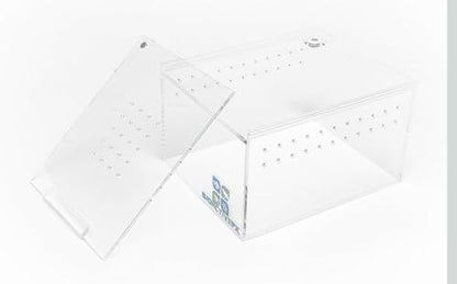 Acrylic Terrarium – Magnetic Mini & Nano Enclosures for Reptiles, Amphibians, Invertebrates, Tarantulas, Scorpions, Frogs, Geckos & Exotic Pets (5 x 4 x 3 inches, 0.26 Gallon) - size: 5 x 4 x 3 inches, 0.26 gallon