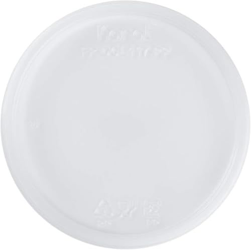 Karat FP-DCL117-PP Flat Lid for 8 oz.- 32 oz. PP Deli Containers, 0.3" Height, 4.61" Width, 4.73" Length (Pack of 500) - size: Universal Lid (Fits 8-32 oz)