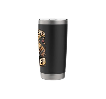 Wicket Keeper Trust Required Cricket Stainless Steel Insulated Tumbler - color: Black